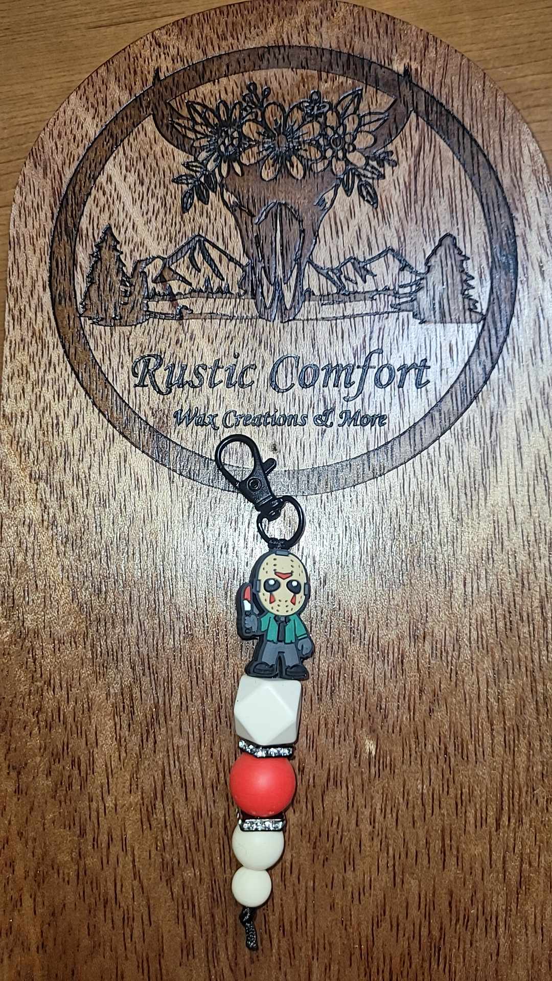 Scary Hockey Guy Keychain