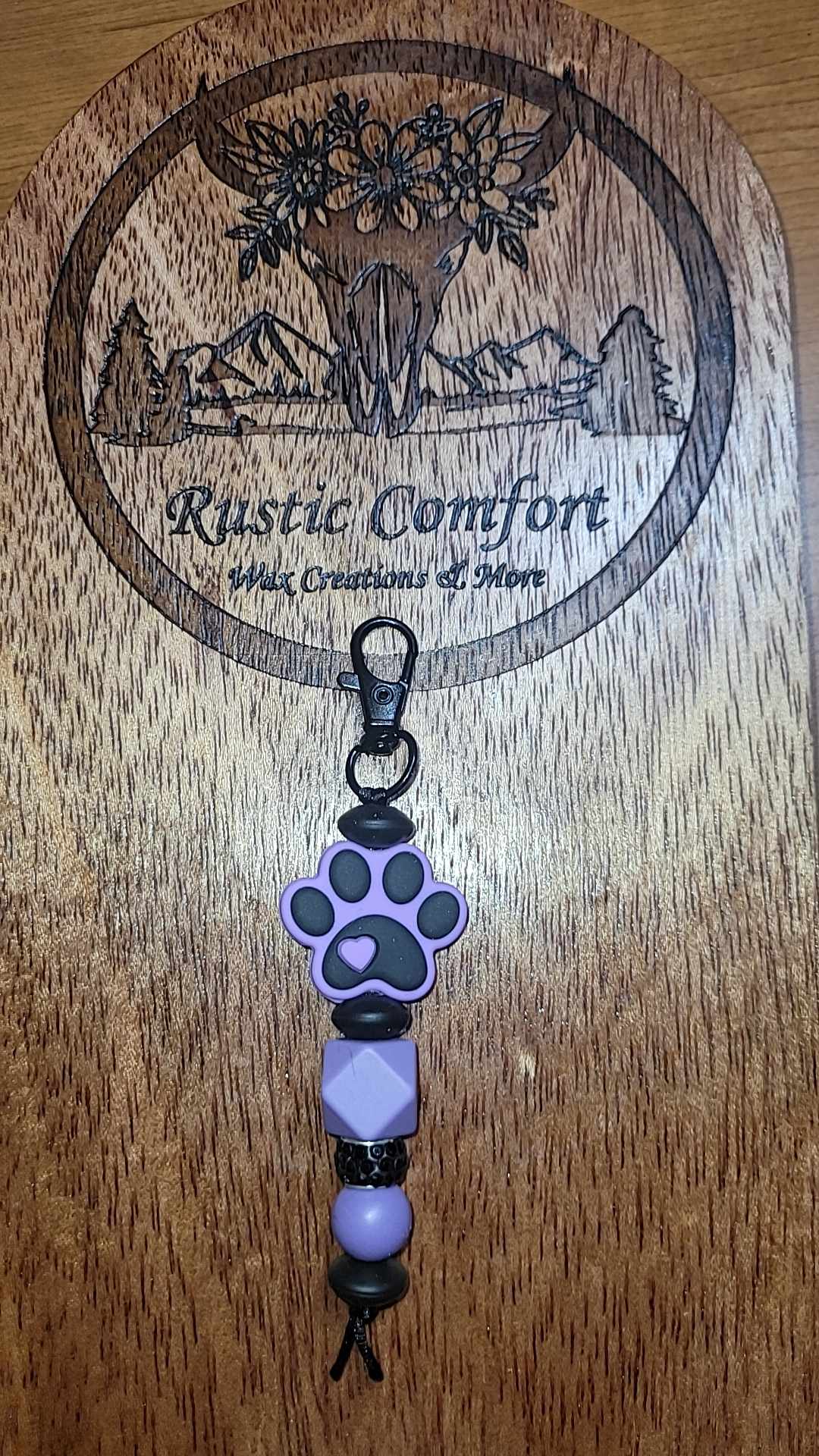 Purple Paw Keychain