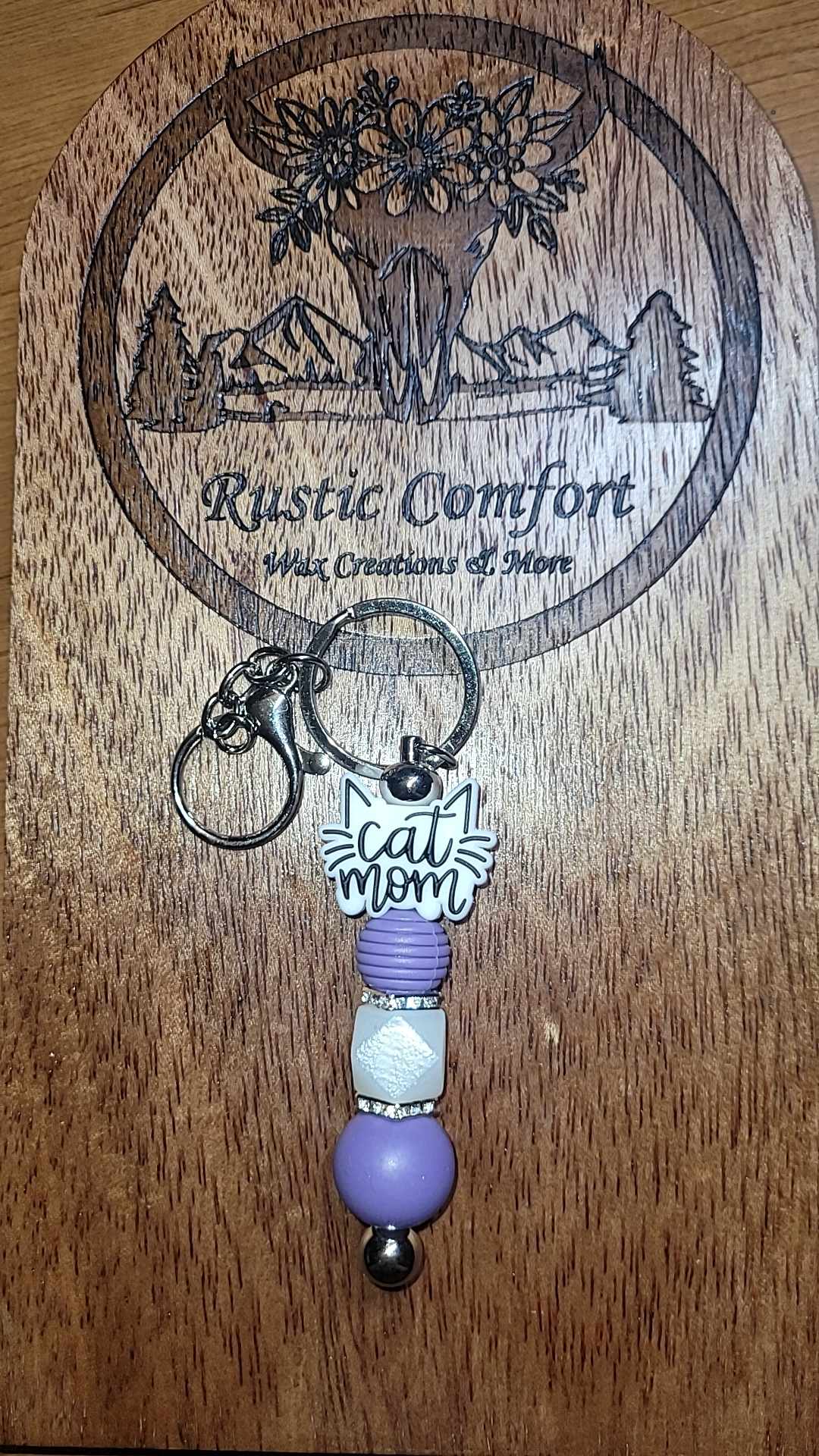 Cat Mom Keychain