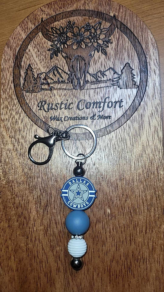 Cowboy Football Keychain