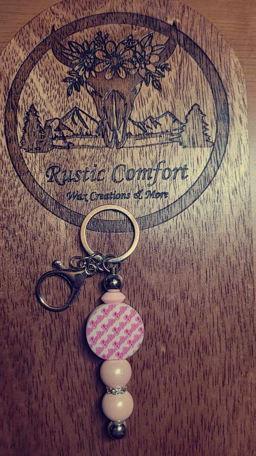 Round Barb Keychain