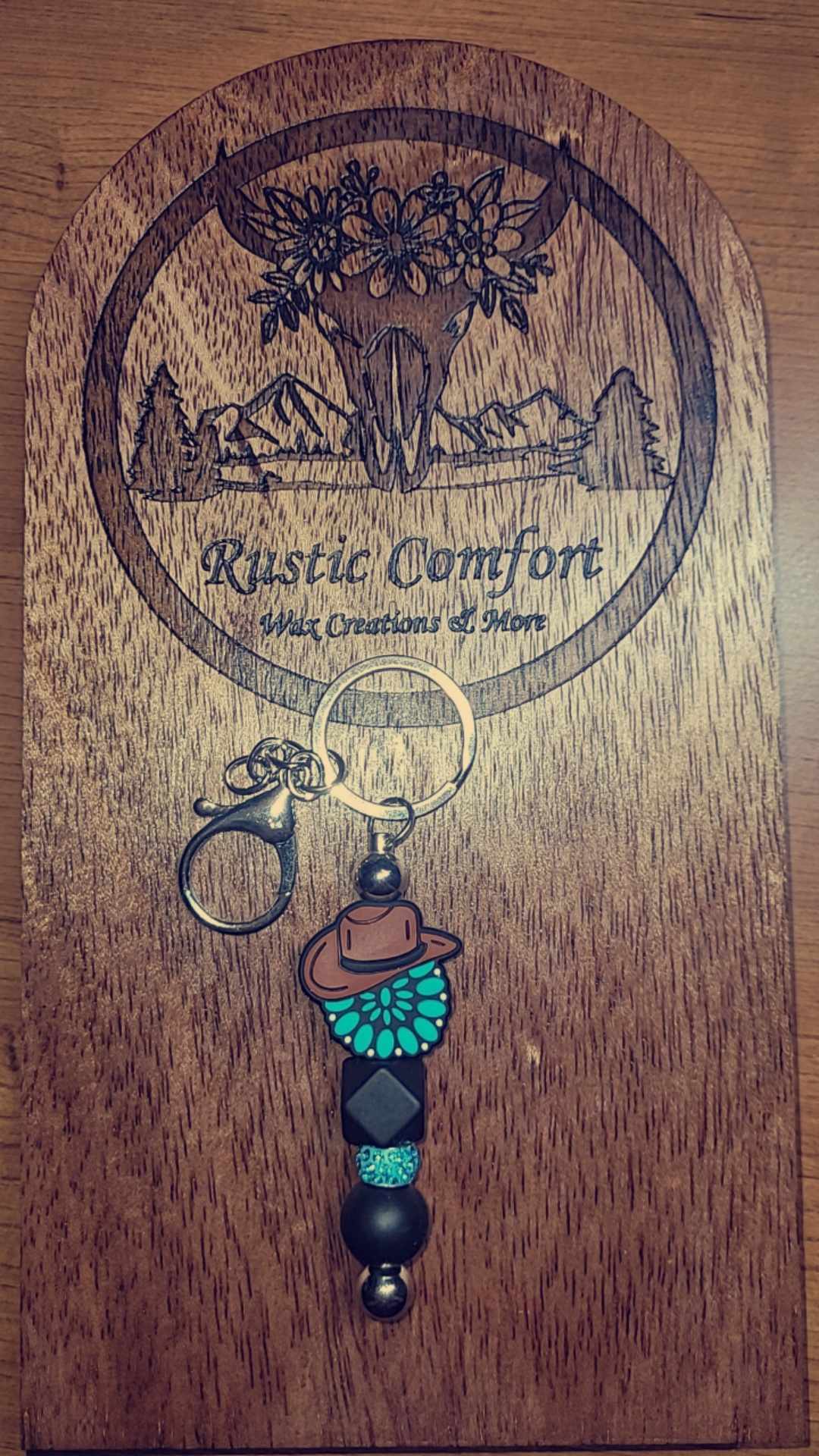 Turquoise Cowboy Hat Keychain