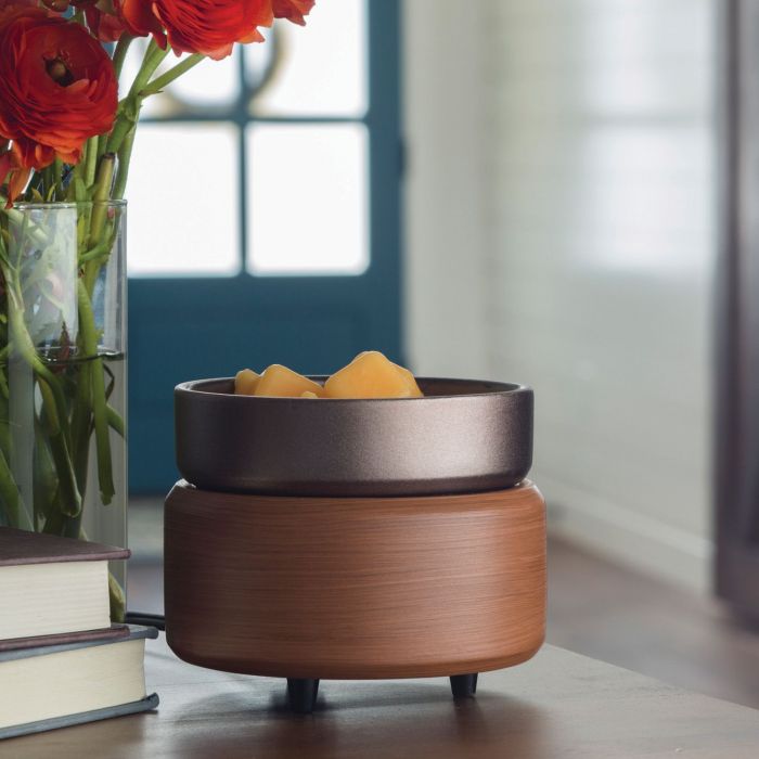 Pewter/Walnut 2-in-1 Dish Warmer